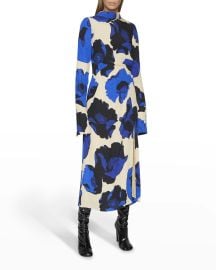 Dries Van Noten Dalba Floral Midi Dress at Neiman Marcus